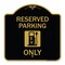 Signmission Ev W/ Electric Vehicle Charging Station Graphic, Black & Gold Alum Sign, 18" x 18", BG-1818-24089 A-DES-BG-1818-24089 - alternate 1